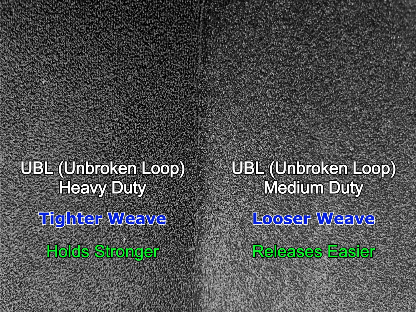 3mm Heavy Duty Extra Wide Loop Fabric, Unbroken Loop UBL, Hook Compatible Neoprene Fabric