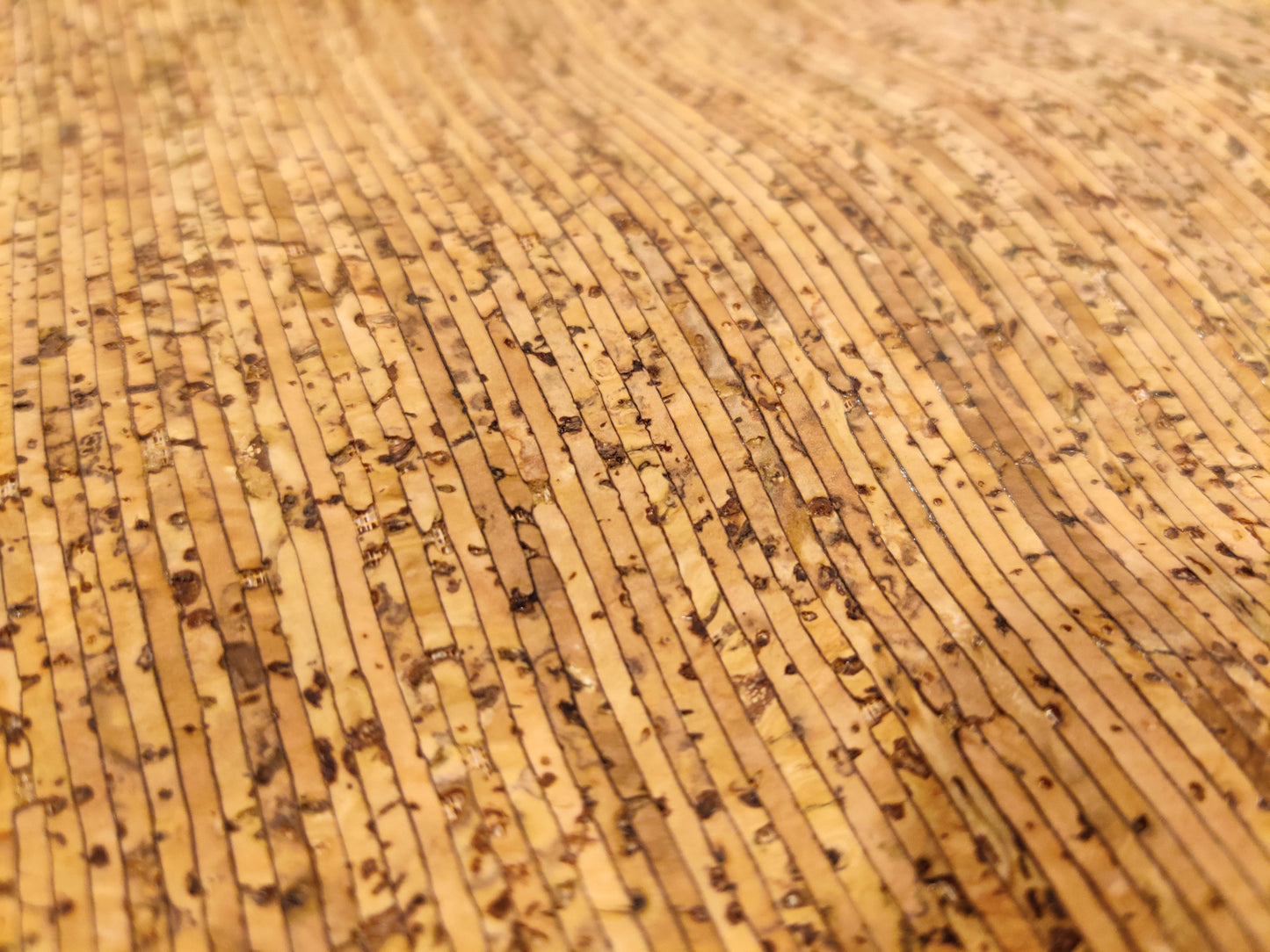 Striped Cork Fabric Faux Leather Sheets for Sewing, Cork Vegan Leather