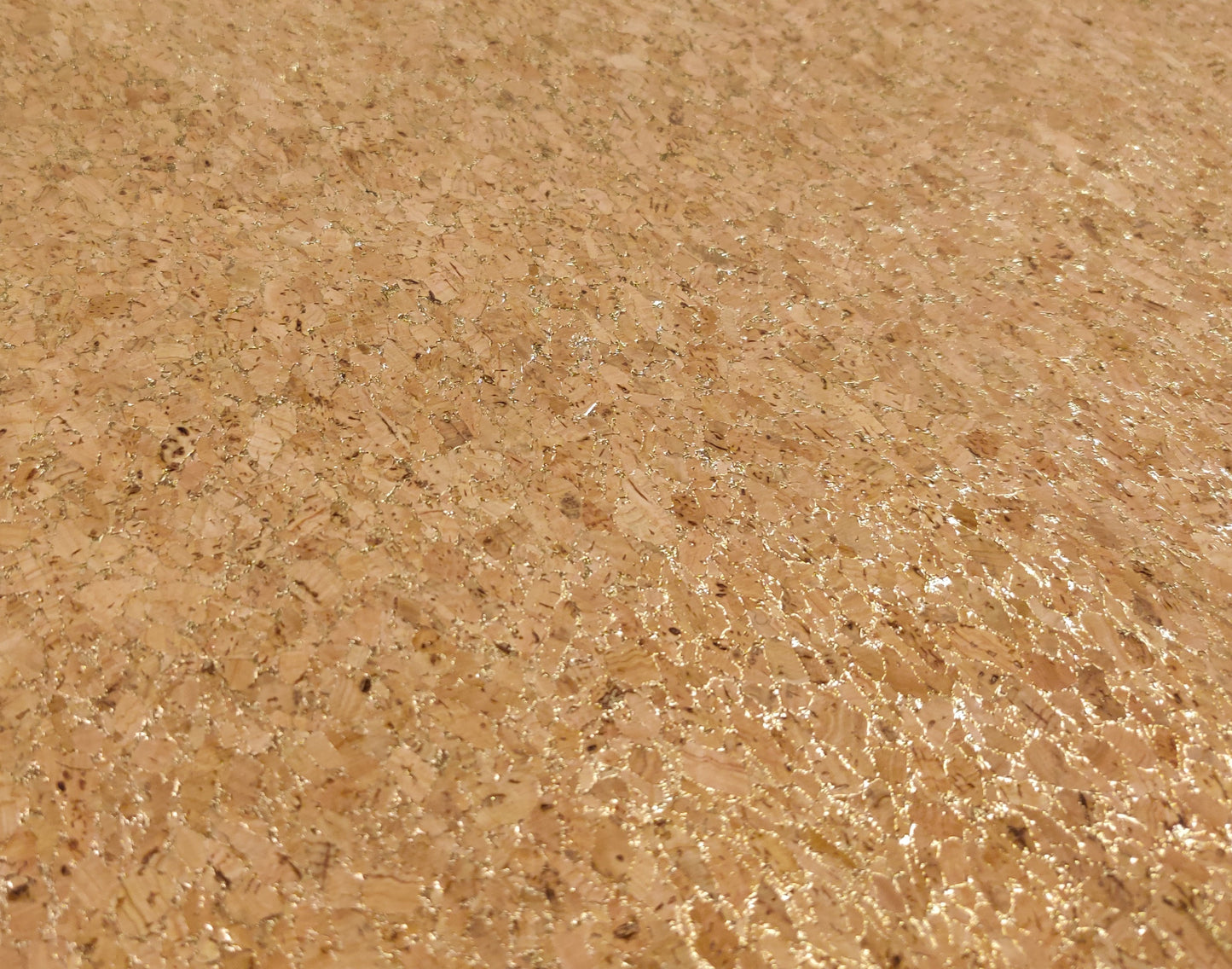 Gold Flecks Cork Fabric Faux Leather Sheets for Sewing, Cork Vegan Leather