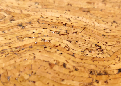 Wavy Cork Fabric Faux Leather Sheets for Sewing, Cork Vegan Leather
