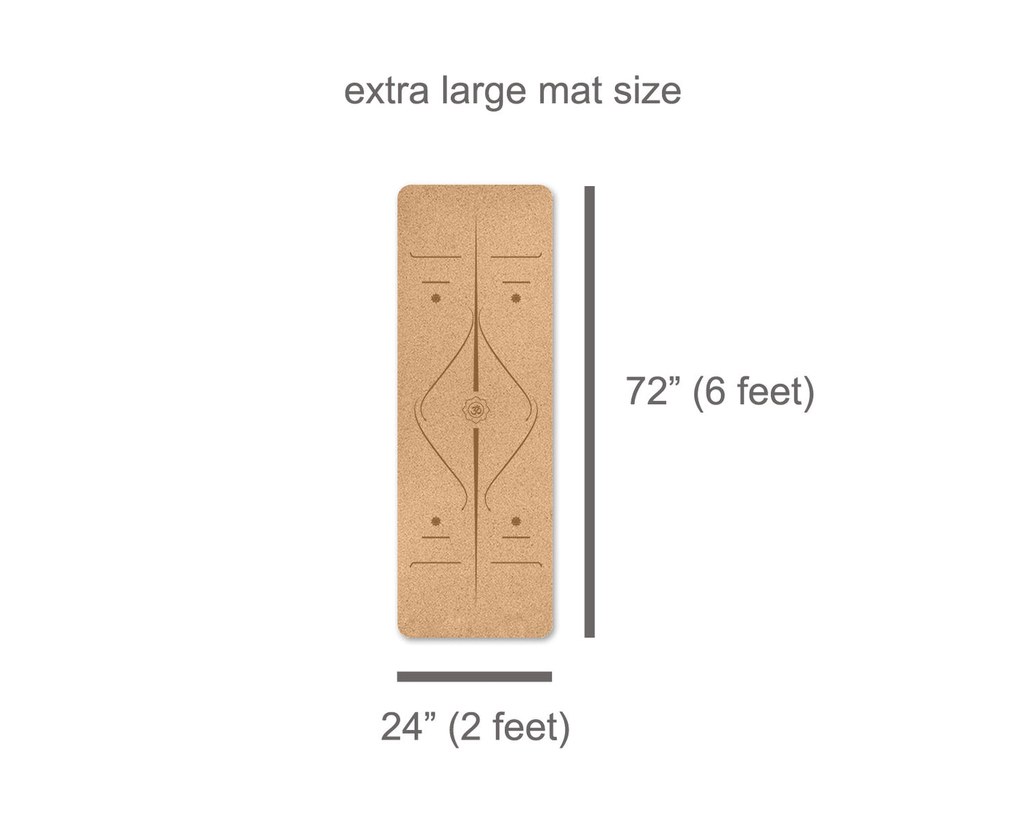 Natural Cork Yoga Mat (Mandala)