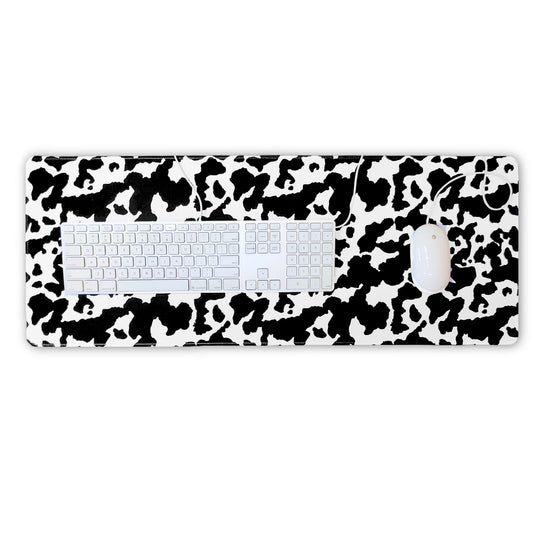 Cute Cow Print Extra Long Mouse Pad