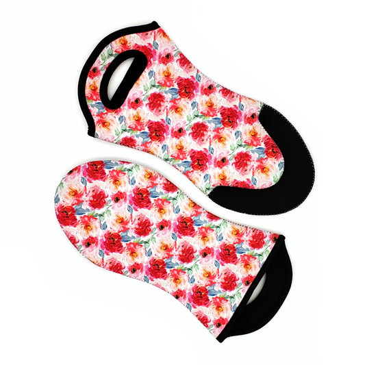 Floral Neoprene Oven Mitts 2 Pack