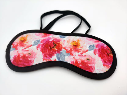 Floral Print Soft Neoprene and Velvet Sleep Mask