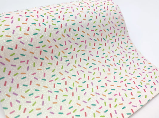 Glitter Sprinkles 3 PACK 8x13 Inch Faux Leather Fabric