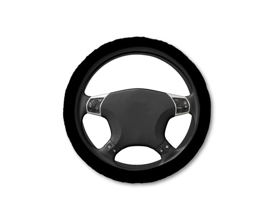 Solid Black Steering Wheel Cover